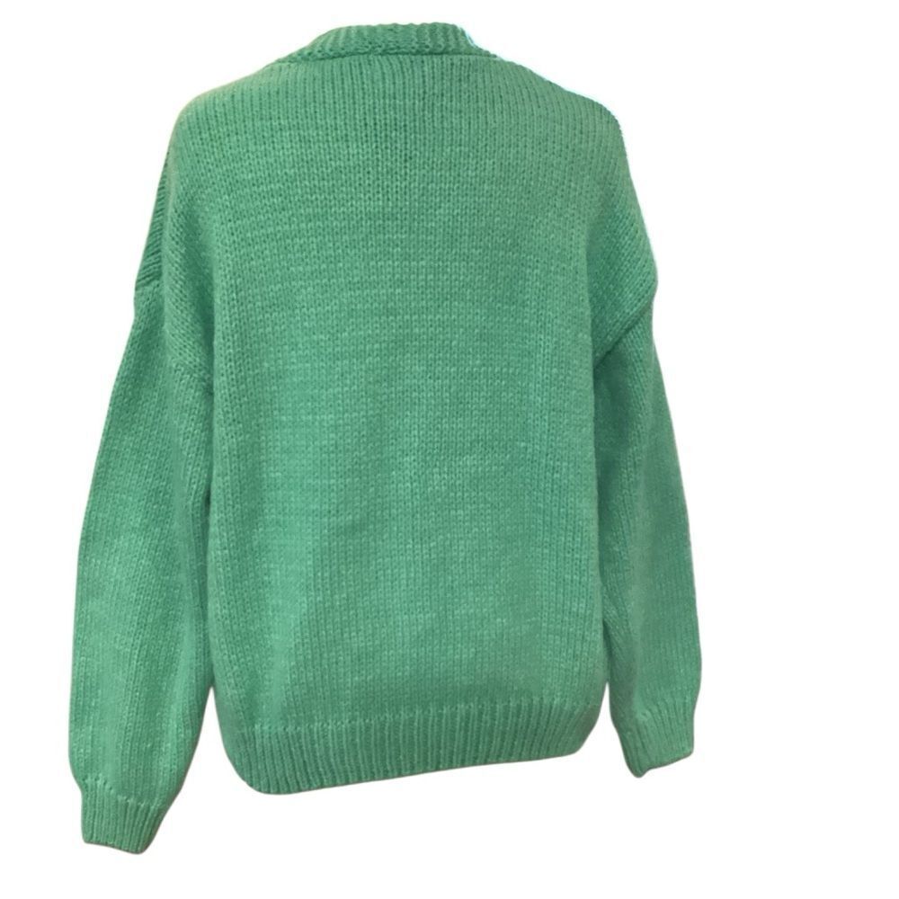 NWT Luna Ivy Chunky Green Strawberry 🍓 Cardigan Size M - Picture 8 of 15